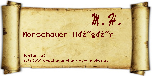 Morschauer Hágár névjegykártya